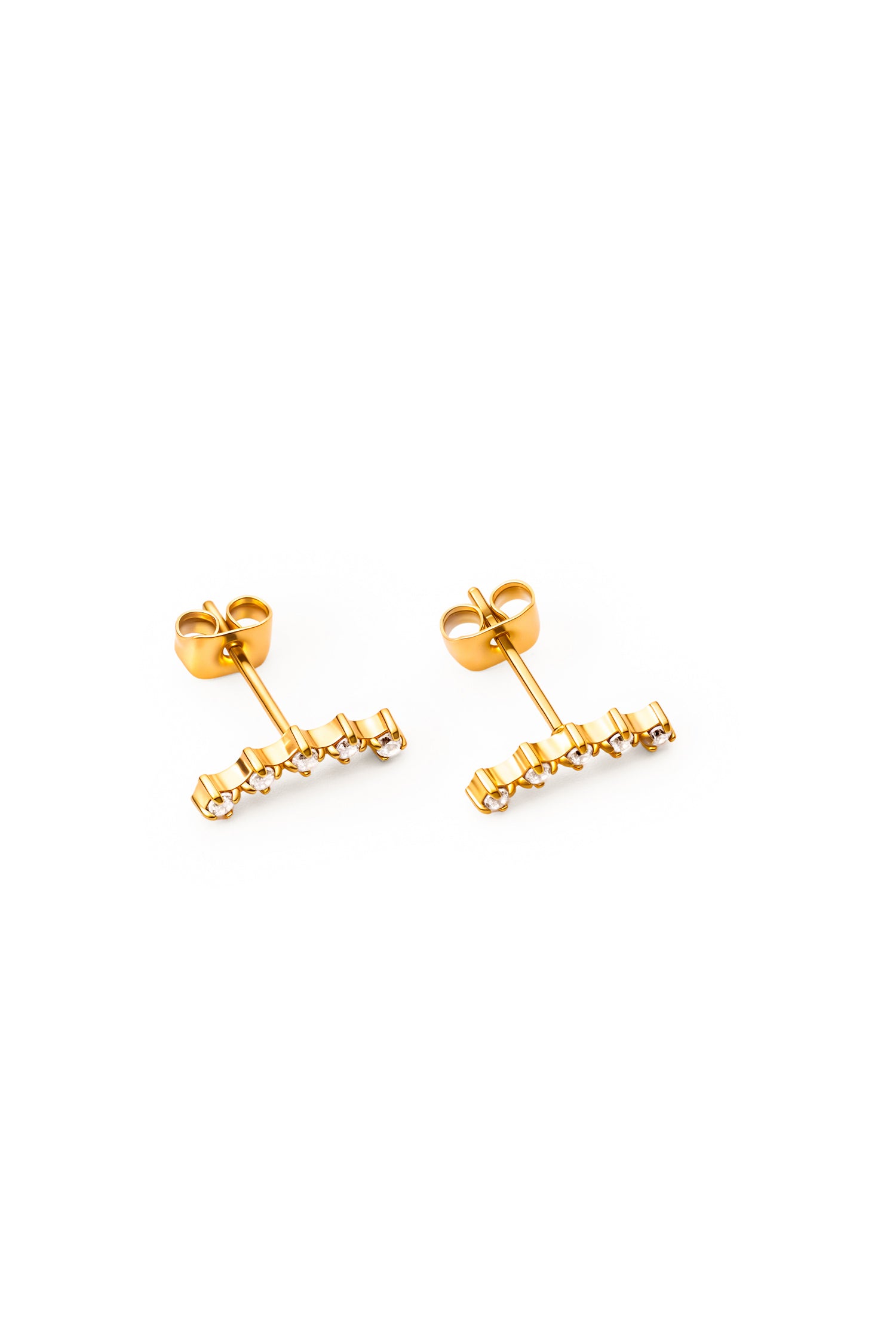 Sundrop Arc Earrings - Alternate Angle - Waterproof Earrings