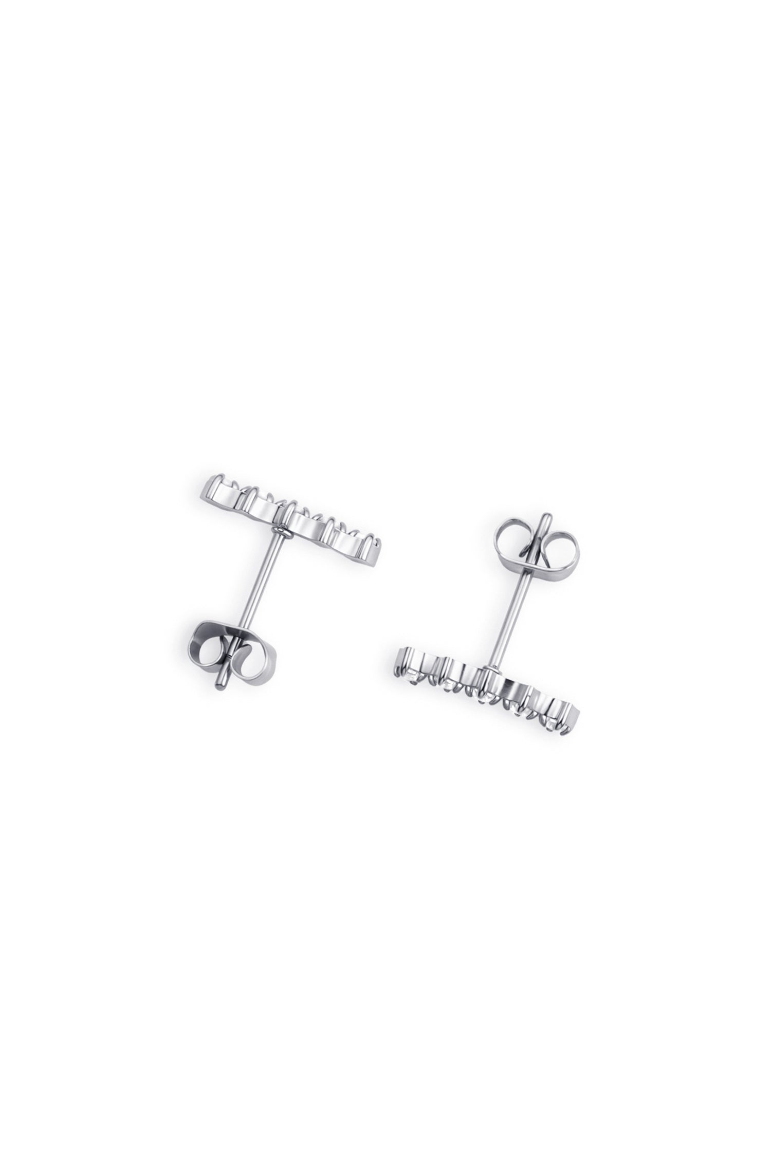 Sundrop Arc Earrings in Silver - Front View - Waterproof Earrings