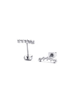 Sundrop Arc Earrings in Silver - Back View - Waterproof Earrings