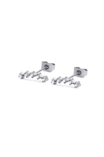 Sundrop Arc Earrings in Silver - Full Length - Waterproof Earrings