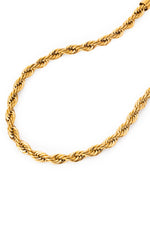 Sundrop Eterna Rope Chain in Gold - Size Reference - Waterproof Necklace