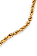 Sundrop Eterna Rope Chain in Gold - Texture Detail - Waterproof Necklace