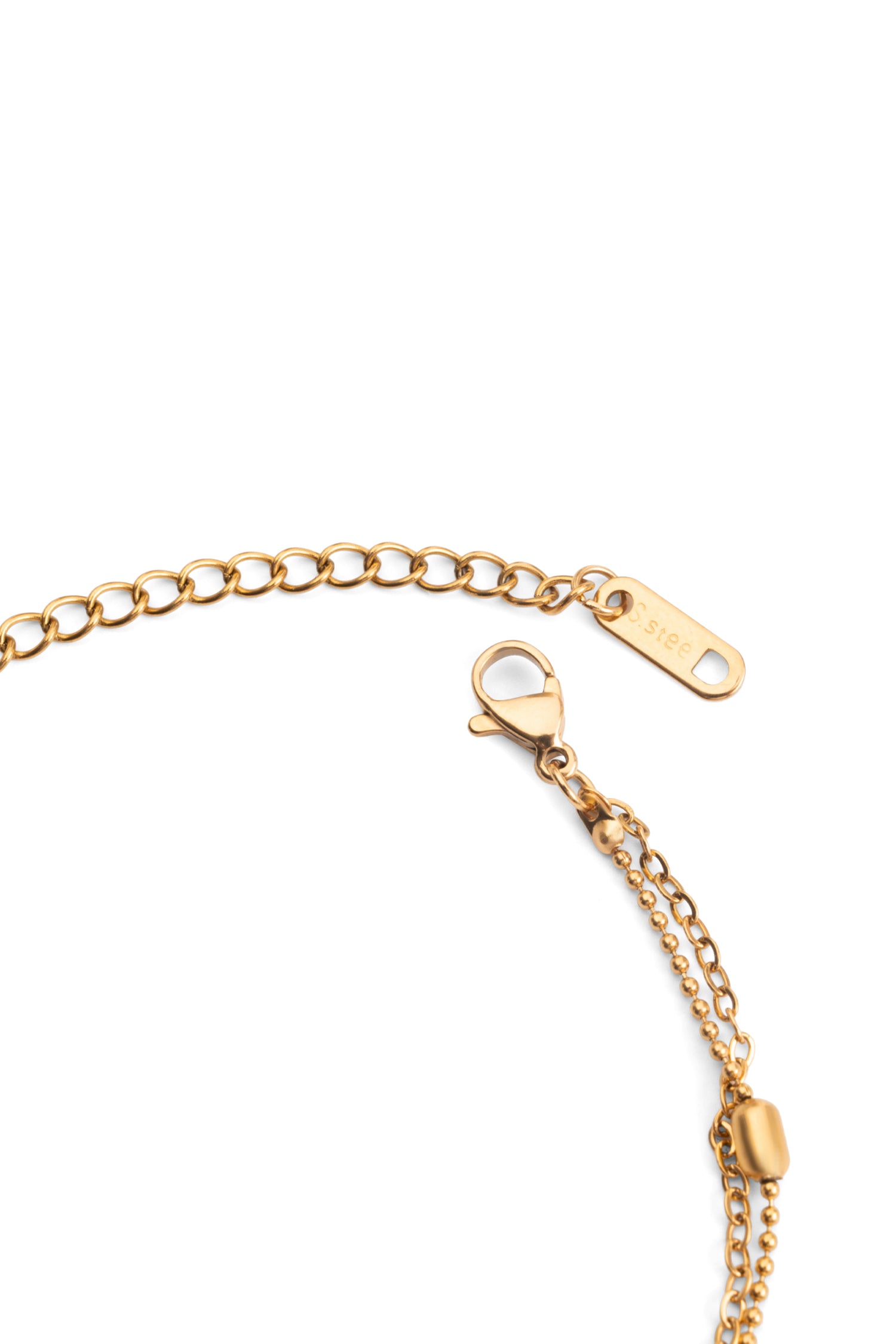 Sundrop Golden Heart Layered Bracelet in Gold - Close-Up View - Waterproof Bracelet