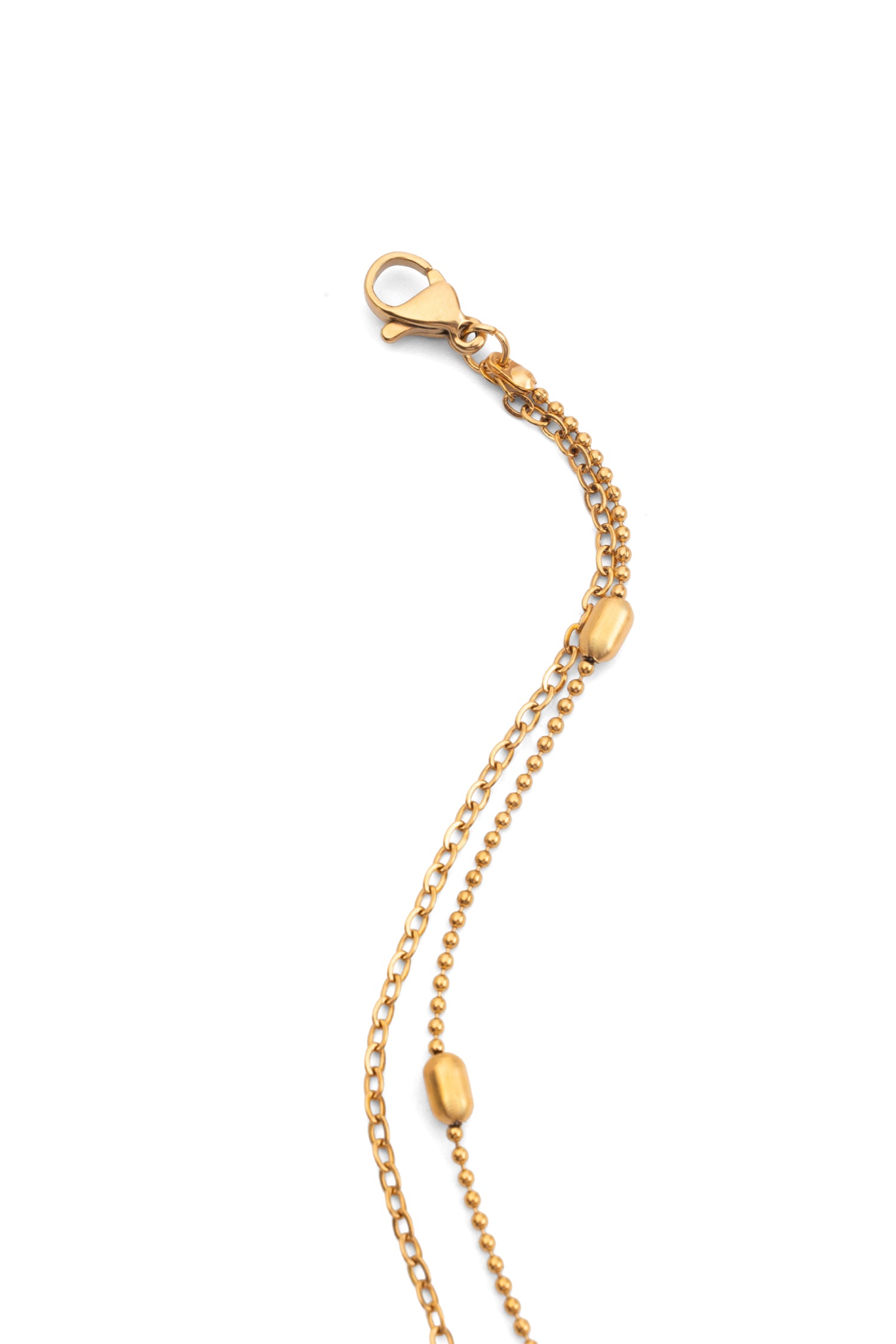 Sundrop Golden Heart Layered Bracelet in Gold - Detail Shot - Waterproof Bracelet