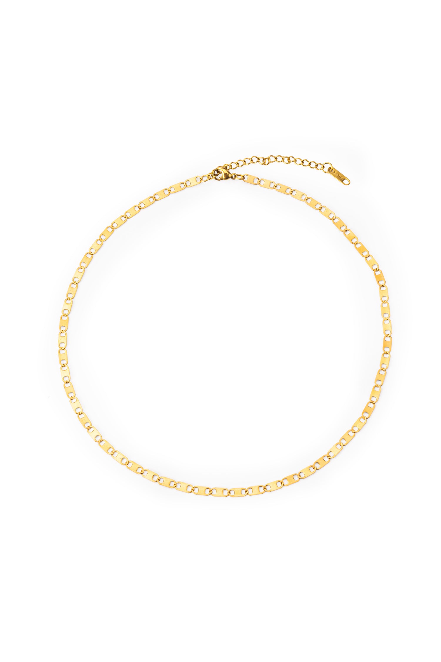 Sundrop Link Chain Necklace in Gold - Side View - Waterproof Necklace