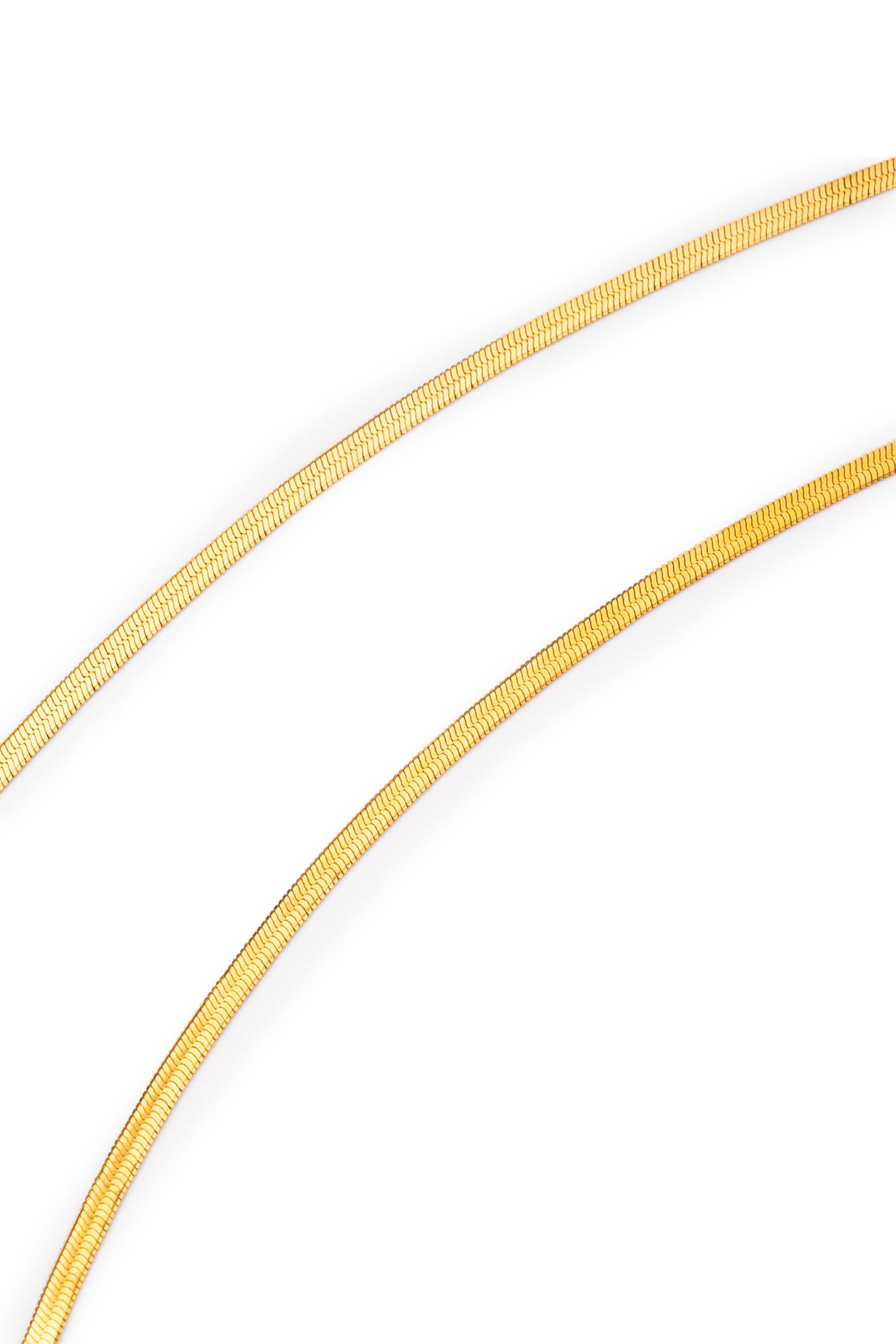 Sundrop Sleekline Chain in Gold - Alternate Angle - Waterproof Necklace
