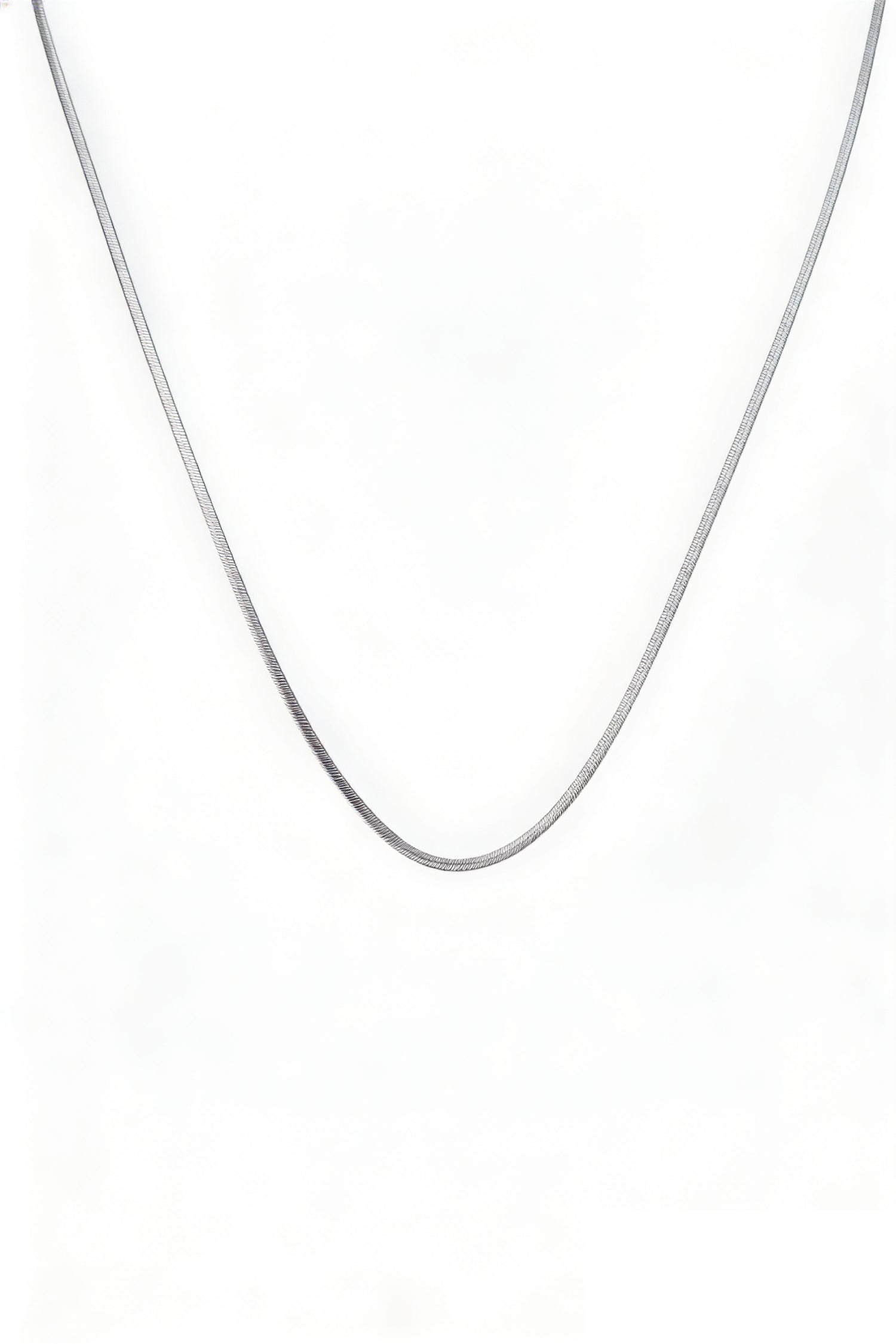 Sundrop Sleekline Chain in Silver - Full Length - Waterproof Necklace