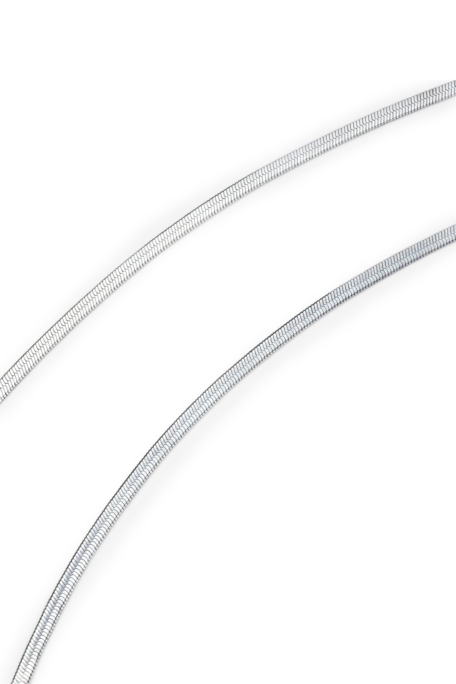 Sundrop Sleekline Chain in Silver - Size Reference - Waterproof Necklace