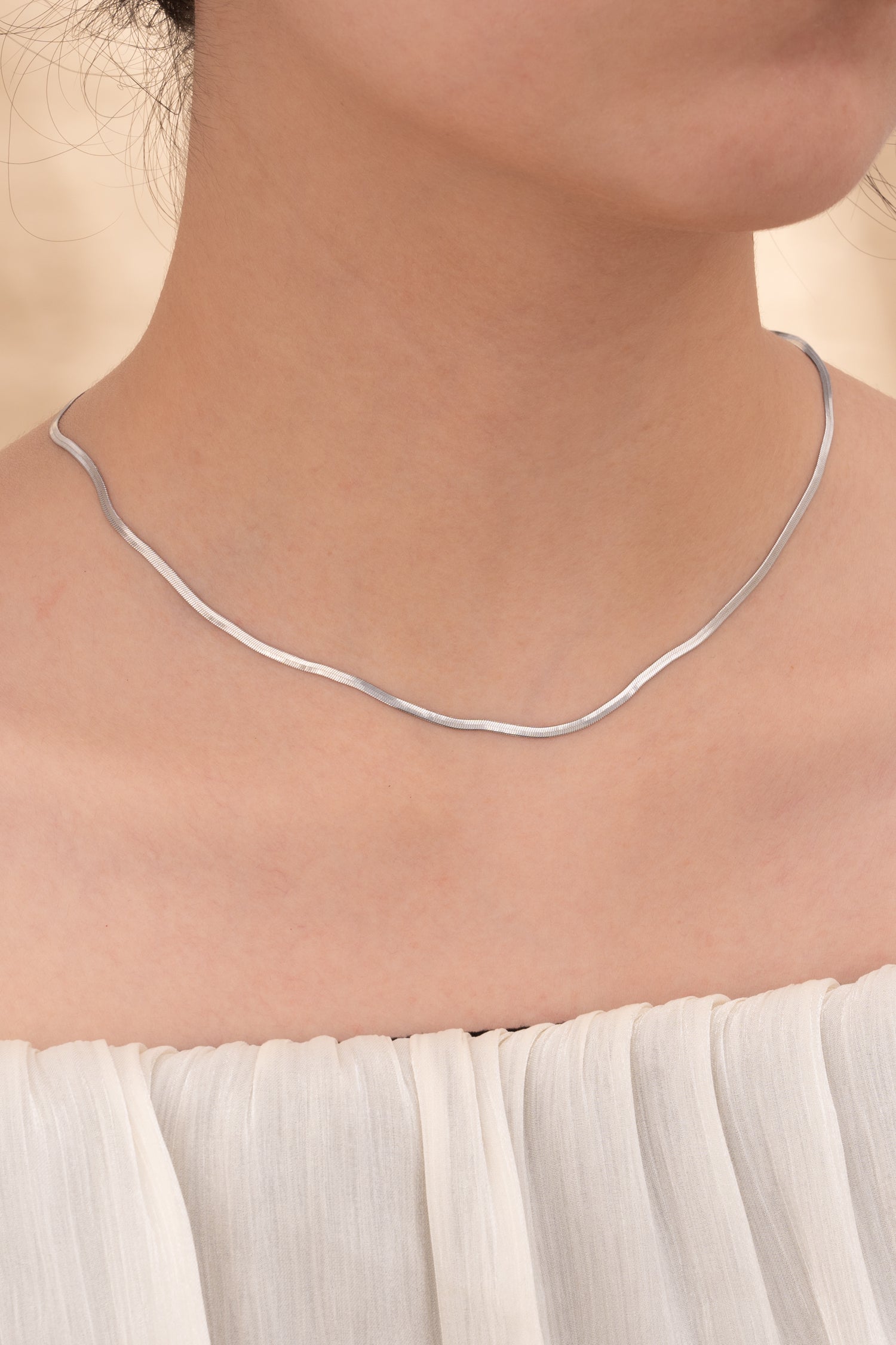 Sundrop Sleekline Chain in Silver - Clasp Detail - Waterproof Necklace