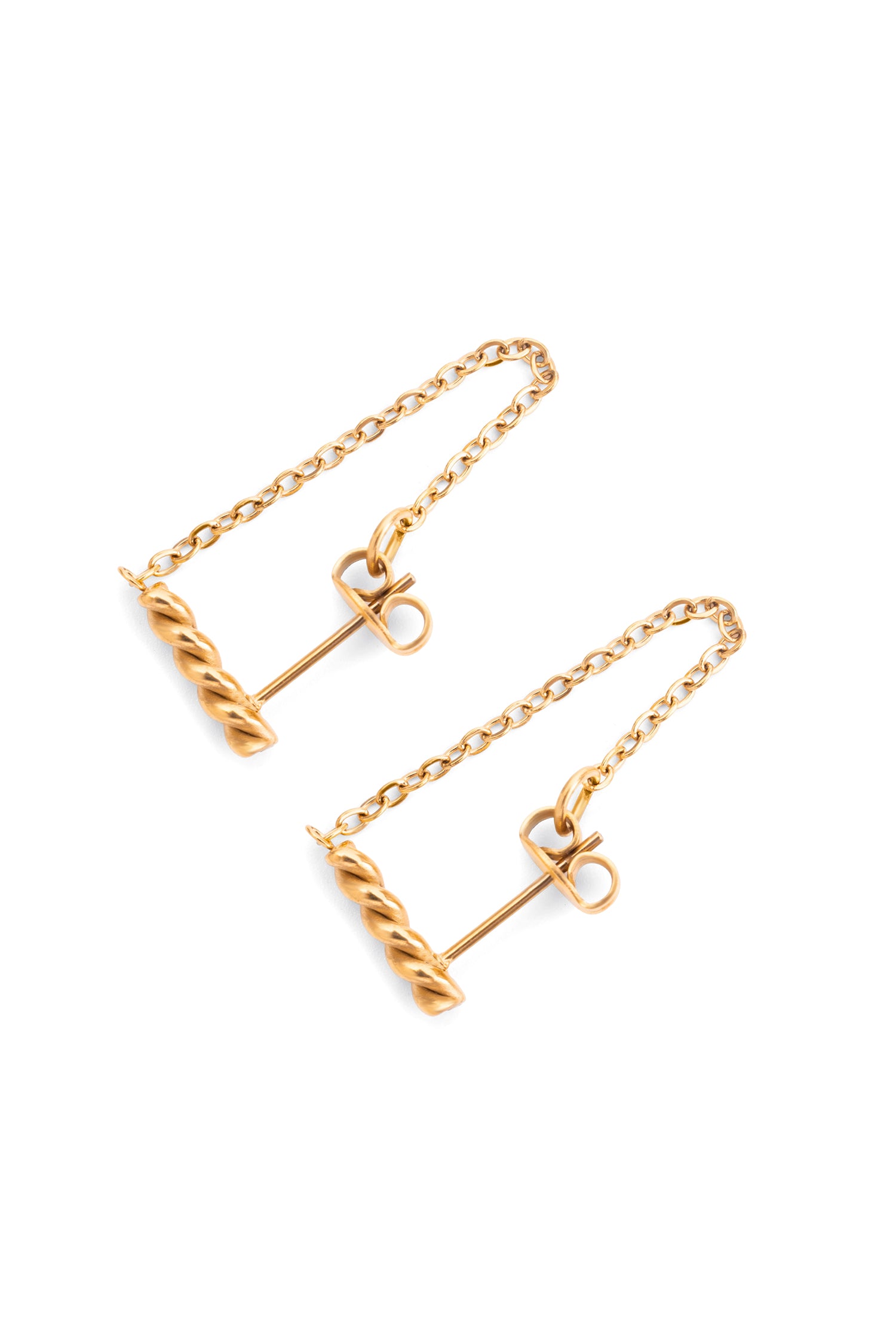 Sundrop Twistline Earrings - Close-Up View - Waterproof Earrings