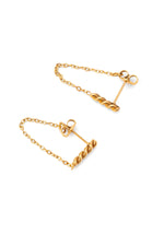 Sundrop Twistline Earrings - On Model - Waterproof Earrings
