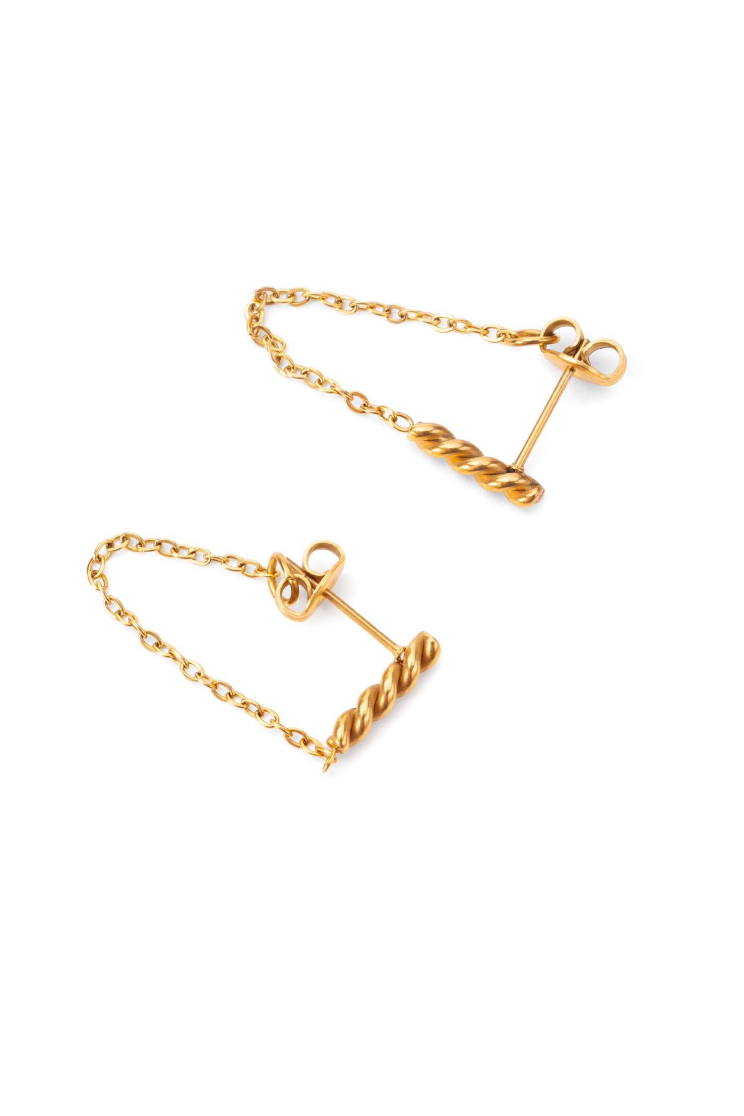 Sundrop Twistline Earrings - On Model - Waterproof Earrings