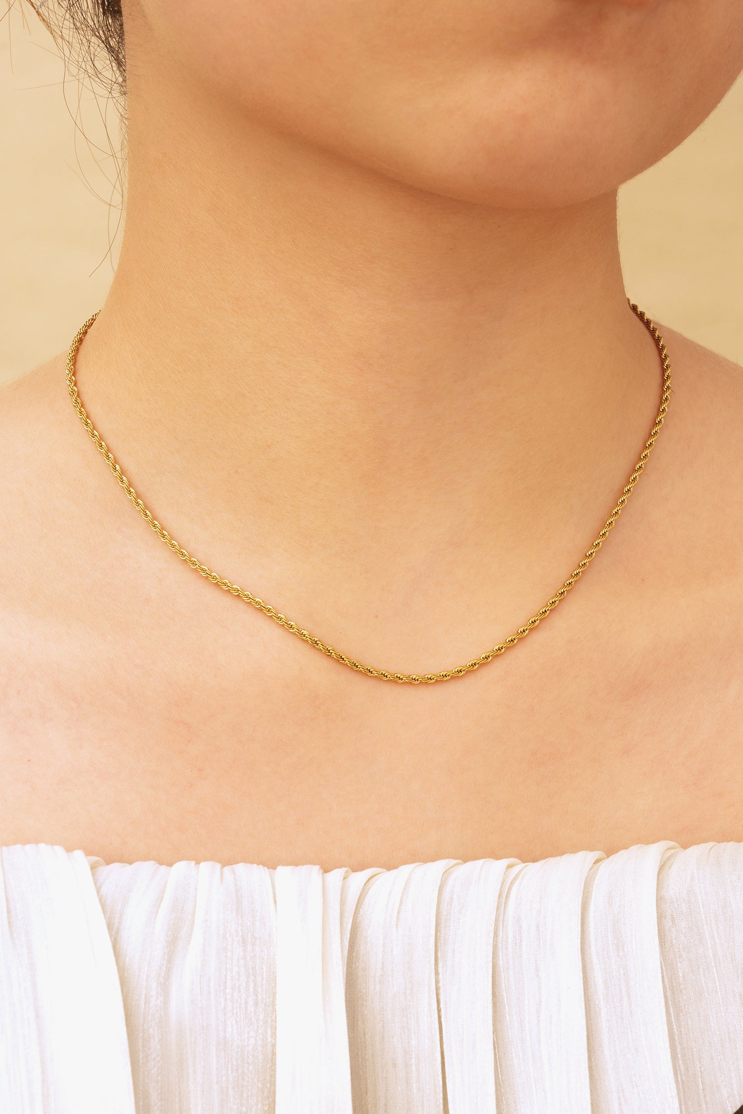 Sundrop Eterna Rope Chain - Back View - Waterproof Necklace
